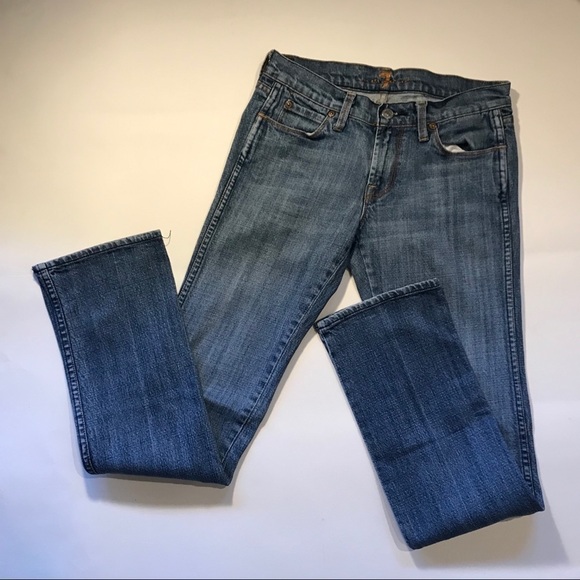 7FAMK Womens Jeans Hefner Mid Rise Straight Leg 28 - Picture 5 of 8